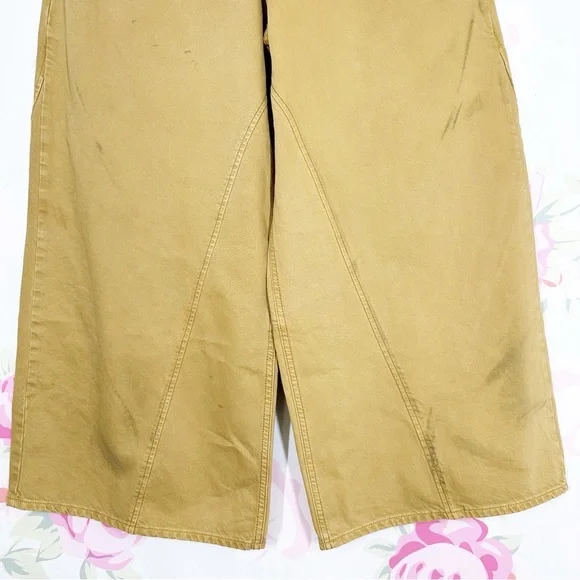 NEW Free People We The Free Chill Vibes Dropped Wide Leg Khaki Scout Jeans 31 - Picture 7 of 11